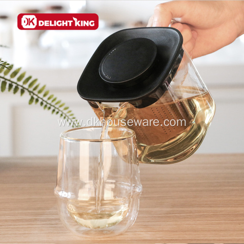 Square Glass Share Pot Water Kettle with Filter